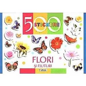 500 Stickere - Flori si fluturi imagine