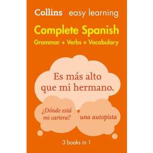 Easy Learning Complete Spanish Grammar, Verbs and Vocabulary (3 Books in 1) imagine