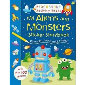My Aliens and Monsters Sticker Storybook imagine