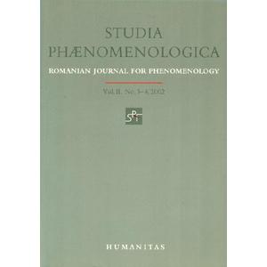 Studia Phaenomenologica, vol II, No 3-4 / 2002 imagine