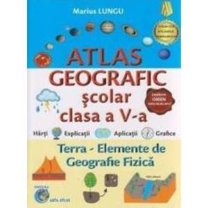 Atlas geografic scolar - Clasa a 5-a - Marius Lungu imagine