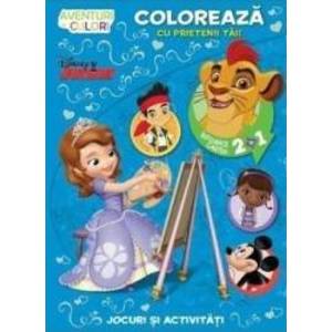 Disney - Coloreaza cu prietenii tai Aventuri in culori. Intoarce cartea 2 in 1 imagine