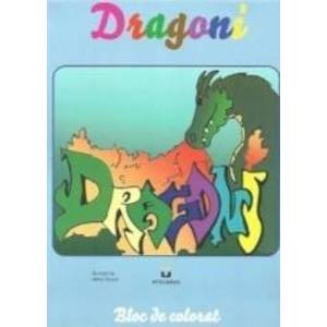 Dragoni - Bloc de colorat imagine