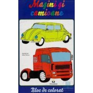 Masini si camioane - Bloc de colorat imagine