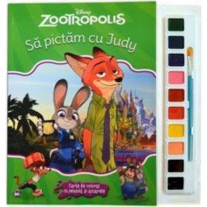Sa pictam cu Judy - Carte de colorat cu pensula si acuarele imagine