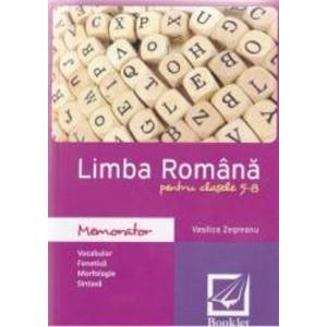 Memorator de limba romana pentru cls 5 - 8 ed.2016 - Vasilica Zegreanu imagine