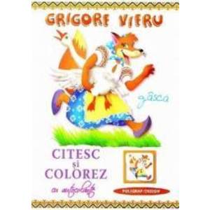 Citesc si colorez cu autocolante Gasca - Grigore Vieru imagine
