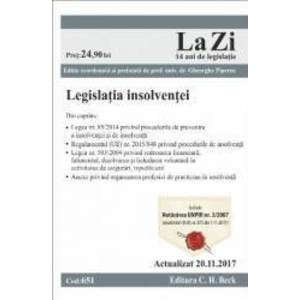 Legislatia insolventei act. 20.11.2017 imagine