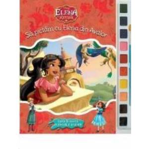 Sa pictam cu Elena din Avalor - Carte de colorat cu pensula si acuarele imagine