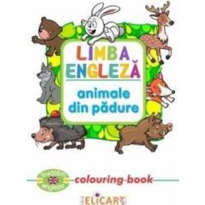 Limba engleza Animale din padure Colouring Book imagine