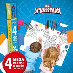 Spider-Man. Lumea magică a culorilor. 4 megaplanșe de colorat. 69 x 99 cm imagine
