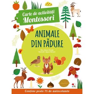 Carte de activități Montessori. Animale din pădure imagine