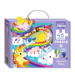 Junior Jigsaw 45 Piece Puzzle. Unicorn Race imagine