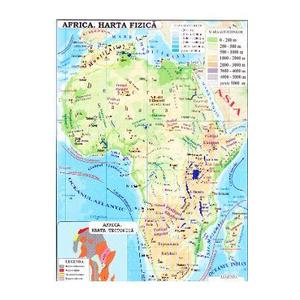 Africa + Australia - Harta fizica 1: 40.000.000 (pliata) imagine
