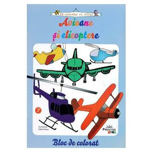Avioane si elicoptere - Bloc de colorat imagine