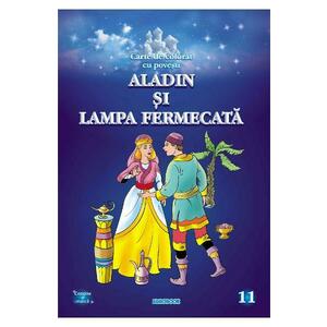 Aladin si lampa fermecata. Carte de colorat cu povesti imagine