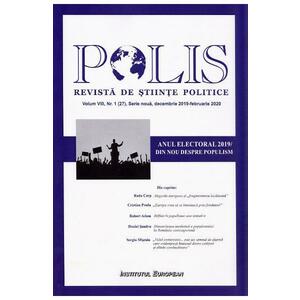 Polis vol.8 Nr.1 (27). Serie noua. Decembrie 2019 - februarie 2020. Revista de stiinte politice imagine