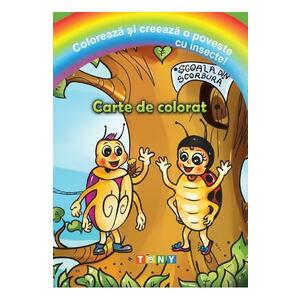 Coloreaza si creeaza o poveste cu insecte! Carte de colorat imagine