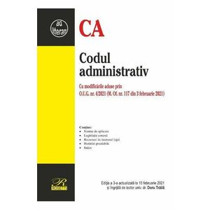 Codul administrativ Ed.3 Act. 15 februarie 2021 imagine