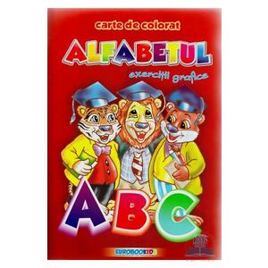 A5 - Alfabetul - Exercitii grafice - Carte de colorat imagine