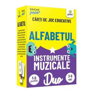 Alfabetul. Instrumente muzicale. Carti de joc educative imagine