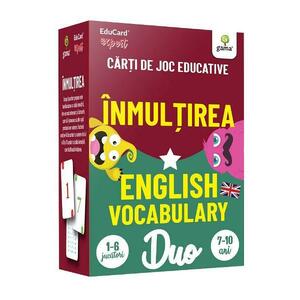 Inmultirea. English Vocabulary. Carti de joc educativ imagine