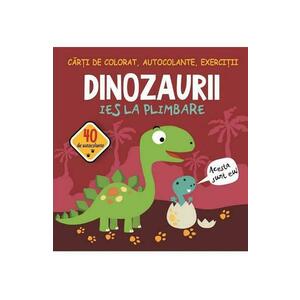 Dinozaurii ies la plimbare. Carti de colorat, autocolante, exercitii - Gheorghe Ghetu imagine