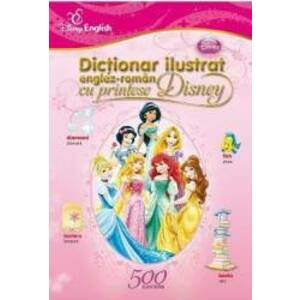 Dictionar ilustrat englez-roman cu printese Disney imagine
