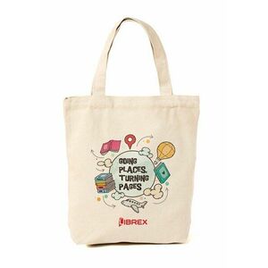 Sacosa eco bumbac - Going places, turning pages imagine