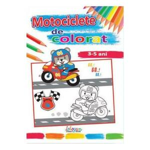 Motociclete de colorat 3-5 ani imagine