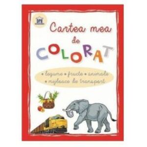 Cartea mea de colorat legume fructe animale mijloace de transport imagine