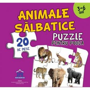 Animale Salbatice Puzzle Podea 50/70 + Afis 50/70 imagine