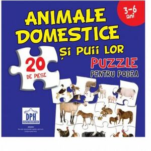 Animale Domestice si Puii Lor Puzzle Podea 50/70 + Afis 50/70 imagine