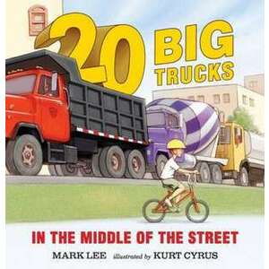 Twenty Big Trucks in the Middle of the Street imagine