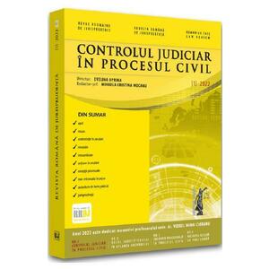 Controlul judiciar in procesul civil. Revista romana de jurisprudenta nr.1/2022 imagine