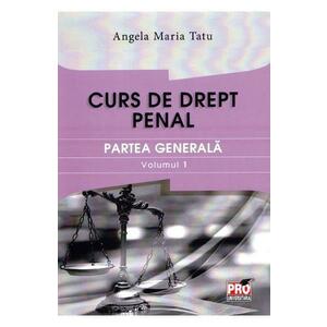 Curs de drept penal. Partea generala vol.1 - Angela Maria Tatu imagine