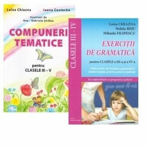 Pachet Exercitii de gramatica si compuneri tematice pentru clasele II-V (2 carti) imagine