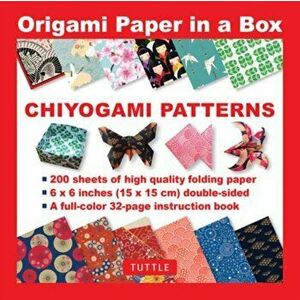 Origami Paper in a Box - Chiyogami Patterns. 200 Sheets of Tuttle Origami Paper, Kit - *** imagine