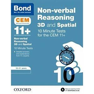 Bond 11+: CEM 3D Non-Verbal Reasoning 10 Minute Tests. 10-11 Years, Paperback - Lynn Adams imagine