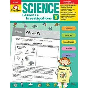 Science Lessons and Investigations, Grade 6, Paperback - Evan-Moor Educational Publishers imagine