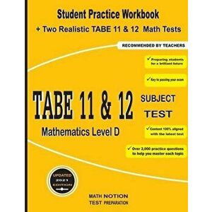 TABE 11&12 Subject Test Mathematics Level D: Student Practice Workbook Two Realistic TABE 11&12 Math Tests, Paperback - Michael Smith imagine