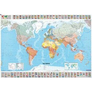 World - Michelin rolled & tubed wall map Paper. Wall Map, Sheet Map - *** imagine