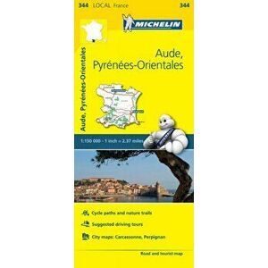 Aude, Pyrenees-Orientales - Michelin Local Map 344. Map, Sheet Map - *** imagine