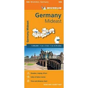 Germany Mideast - Michelin Regional Map 544. Map, 10 ed, Sheet Map - *** imagine