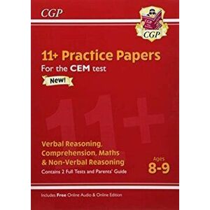 New 11+ CEM Practice Papers - Ages 8-9 (with Parents' Guide & Online Edition), Paperback - *** imagine
