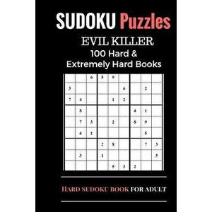 Sudoku Puzzles Book, Hard and Extremely Difficult Games for Evil Genius: 100 Puzzles (1 Puzzle per page), Sudoku Books with Two Level, Brain Training, imagine