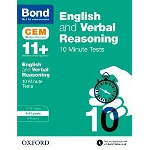 Bond 11+: English & Verbal Reasoning: CEM 10 Minute Tests. 9-10 years, Paperback - *** imagine