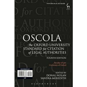 OSCOLA. The Oxford University Standard for Citation of Legal Authorities, Paperback - *** imagine