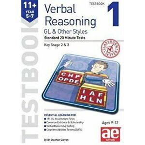 11+ Verbal Reasoning Year 5-7 GL & Other Styles Testbook 1. Standard 20 Minute Tests, Paperback - Stephen C. Curran imagine