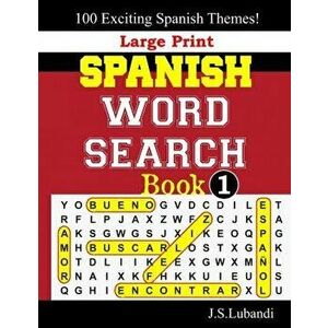 Large Print SPANISH WORD SEARCH Book;1, Paperback - Jaja Books imagine